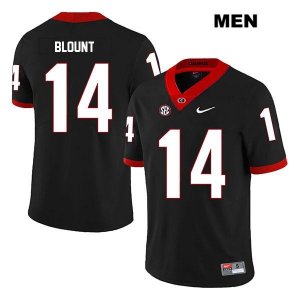 Men's Georgia Bulldogs NCAA #14 Trey Blount Nike Stitched Black Legend Authentic College Football Jersey OIB3554OM